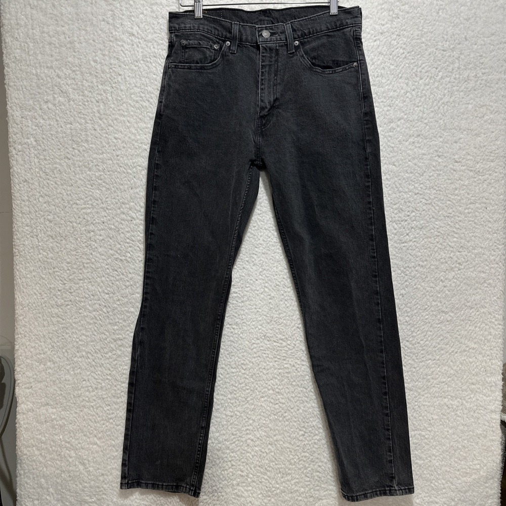 Levi's 505 Jeans Men's Charcoal Black‎ Straight Denim Actual Size 32X31